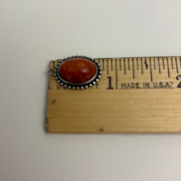 Silpada Sterling Silver Red Sponge Coral Pendant .925 N2342 Pendant Only - Picture 4 of 4